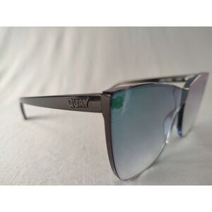 Quay Australia Come Thru Black Purple Mirror Oversized Cat Eye Sunglasses 1212